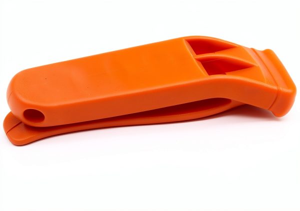 Emergency Safety Whistle AUGSUN 40pcs with Red Orange Lanyard-1