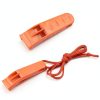 Emergency Safety Whistle AUGSUN 40pcs with Red Orange Lanyard-3