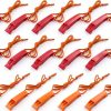 Emergency Safety Whistle AUGSUN 40pcs with Red Orange Lanyard-0
