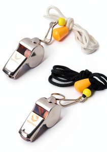 [Voted No.1 Whistles] Premium Metal Whistle Pack of 2 with Adjustable & Removable Lanyard. Ideal for Survival, Teacher, Football/Basketball/Soccer Coach, Sports, Safety, Emergency or Protection!-0
