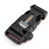 Fire Starter Survival Whistle Buckle CooBigo 10Pack 3/4" (19mm) Black-2