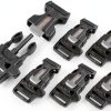Fire Starter Survival Whistle Buckle CooBigo 10Pack 3/4" (19mm) Black-0