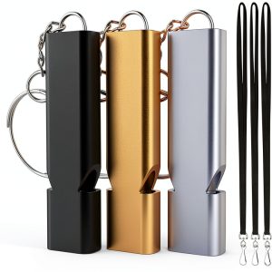 Emergency Whistles Pretwad 3-Pack Survival Whistle with Lanyard-0