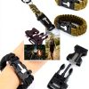Fire Starter Survival Whistle Buckle CooBigo 10Pack 3/4" (19mm) Black-1