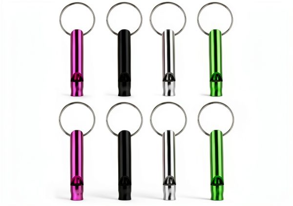Aluminium Safety Whistle Keychain 12 Pack Mabor Outdoor Survival-0
