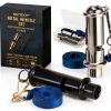 Dual Emergency Whistles Nihtdoy 2-Pack 120dB Silver & Black-0