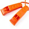 Emergency Safety Whistle AUGSUN 40pcs with Red Orange Lanyard-2