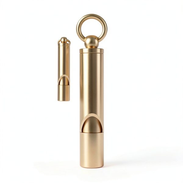 Brass Emergency Whistle 2 Pack with Tangle-Free Lanyard by Upeckaroo-5