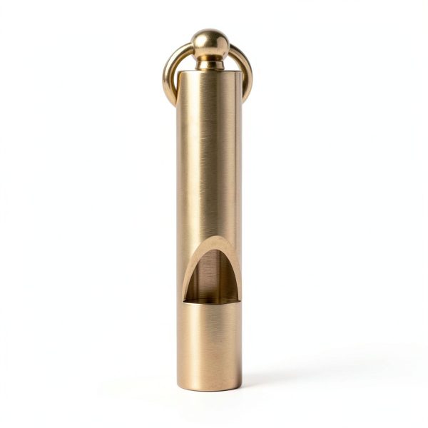 Loudest Brass Whistle Best Premium Emergency Whistle 125db+ One Piece Outdoor Survival Whistle On Key-Chain or Hang Around Your Neck and Carry it Anywhere!-5