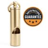 Loudest Brass Whistle Best Premium Emergency Whistle 125db+ One Piece Outdoor Survival Whistle On Key-Chain or Hang Around Your Neck and Carry it Anywhere!-6