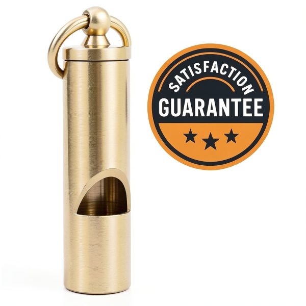 Loudest Brass Whistle Best Premium Emergency Whistle 125db+ One Piece Outdoor Survival Whistle On Key-Chain or Hang Around Your Neck and Carry it Anywhere!-6