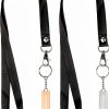 Emergency Whistle SHvivik 2PCS Aluminum Survival Whistle with Lanyard-6