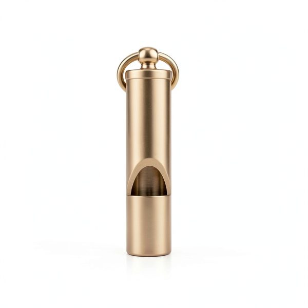 Loudest Brass Whistle Best Premium Emergency Whistle 125db+ One Piece Outdoor Survival Whistle On Key-Chain or Hang Around Your Neck and Carry it Anywhere!-4