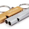 Emergency Whistle SHvivik 2PCS Aluminum Survival Whistle with Lanyard-3