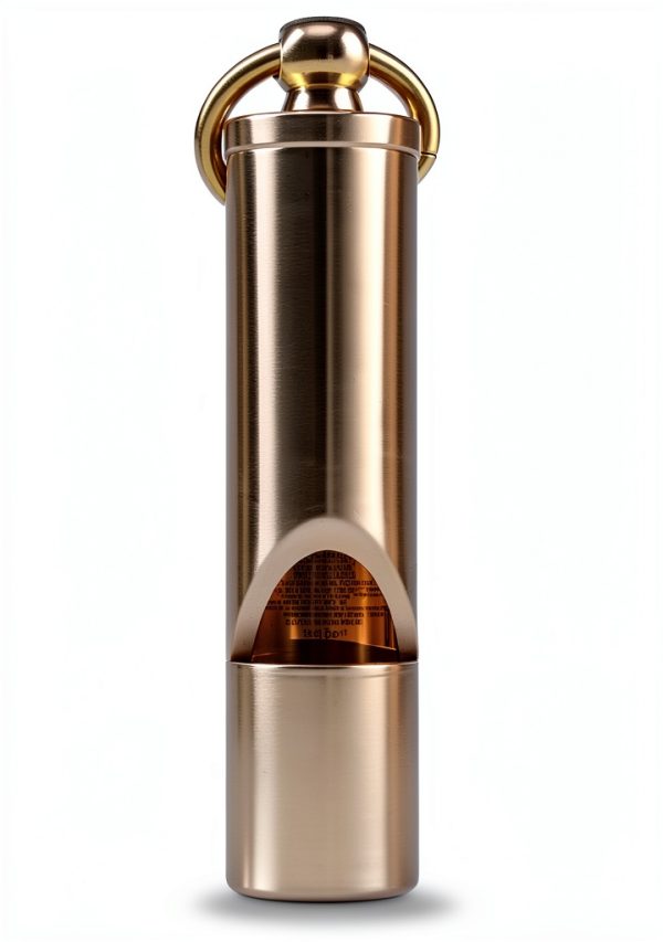 Loudest Brass Whistle Best Premium Emergency Whistle 125db+ One Piece Outdoor Survival Whistle On Key-Chain or Hang Around Your Neck and Carry it Anywhere!-0