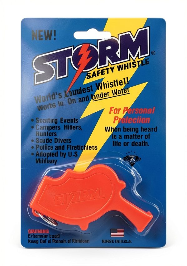 Storm Safety Whistle by All Weather Safety Whistle – Orange AW1 4"-0