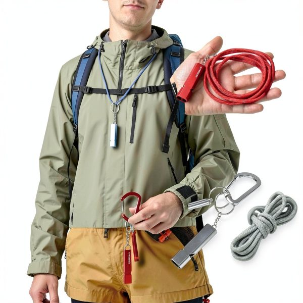 Emergency Whistle Set OWLDACIOUS – 6 Whistles, 3 Paracord Lanyards-5