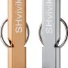 Emergency Whistle SHvivik 2PCS Aluminum Survival Whistle with Lanyard-1