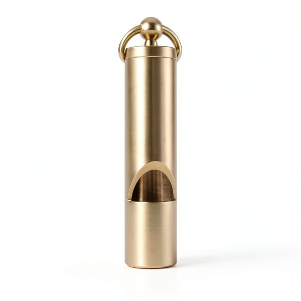 Loudest Brass Whistle Best Premium Emergency Whistle 125db+ One Piece Outdoor Survival Whistle On Key-Chain or Hang Around Your Neck and Carry it Anywhere!-3