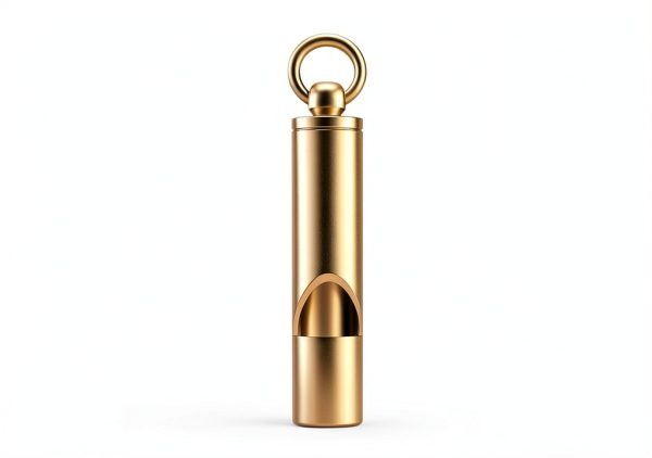 Brass Emergency Whistle 2 Pack with Tangle-Free Lanyard by Upeckaroo-3