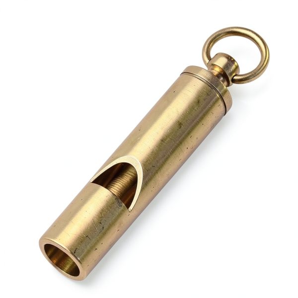 Loudest Brass Whistle Best Premium Emergency Whistle 125db+ One Piece Outdoor Survival Whistle On Key-Chain or Hang Around Your Neck and Carry it Anywhere!-7
