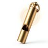 Loudest Brass Whistle Best Premium Emergency Whistle 125db+ One Piece Outdoor Survival Whistle On Key-Chain or Hang Around Your Neck and Carry it Anywhere!-1