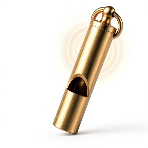 Loudest Brass Whistle Best Premium Emergency Whistle 125db+ One Piece Outdoor Survival Whistle On Key-Chain or Hang Around Your Neck and Carry it Anywhere!-1