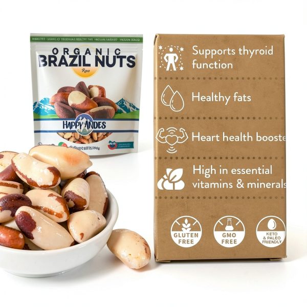 Happy Andes Real Organic Vacuum Sealed Brazil Nuts 1.75 lbs Non-GMO-2